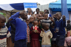 Farmo, Mary, the kids and I pledging to brush brush (twice). Are you with us?